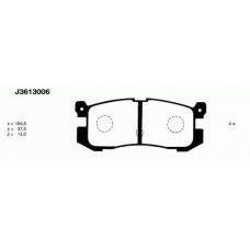 J3613006 NIPPARTS Комплект тормозных колодок, дисковый тормоз
