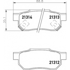N-1458 COBREQ Комплект тормозных колодок, дисковый тормоз
