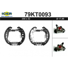79KT0093 ICER Комплект тормозных колодок