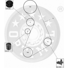 SK-1346 OPTIMAL Комплект ремня грм