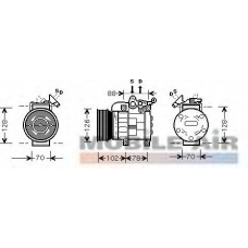 0200K169 VAN WEZEL Компрессор, кондиционер