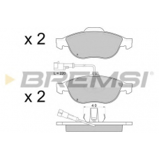 BP2746 BREMSI Комплект тормозных колодок, дисковый тормоз
