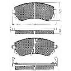 10557 BSF Комплект тормозных колодок, дисковый тормоз
