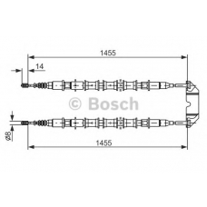 1 987 477 391 BOSCH Трос, стояночная тормозная система