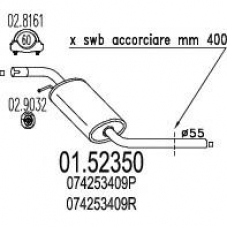 01.52350 MTS Средний глушитель выхлопных газов