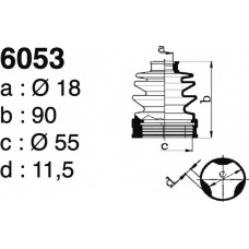 6053 DEPA Комплект пылника, приводной вал