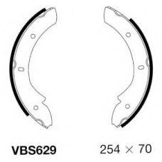 VBS629 MOTAQUIP Комплект тормозных колодок, стояночная тормозная с