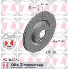 150.3488.52 ZIMMERMANN Тормозной диск