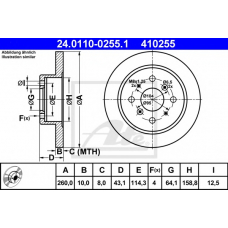 24.0110-0255.1 ATE Тормозной диск