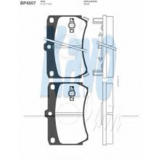 BP-4507 KAVO PARTS Комплект тормозных колодок, дисковый тормоз