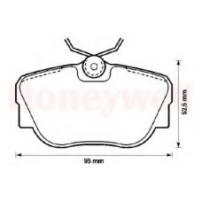 571353X BENDIX Комплект тормозных колодок, дисковый тормоз