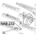 NAB-232 FEBEST Подвеска, рычаг независимой подвески колеса