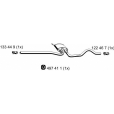 143110 ERNST Средний глушитель выхлопных газов