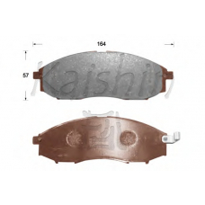 D1263 KAISHIN Комплект тормозных колодок, дисковый тормоз