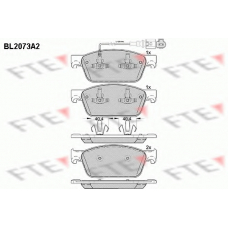 BL2073A2 FTE Комплект тормозных колодок, дисковый тормоз