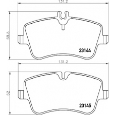 8DB 355 018-331 HELLA PAGID Комплект тормозных колодок, дисковый тормоз