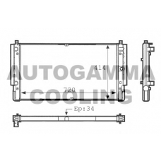 101083 AUTOGAMMA Радиатор, охлаждение двигателя
