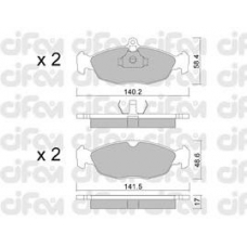 822-077-0 CIFAM Комплект тормозных колодок, дисковый тормоз