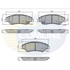 CBP3843 COMLINE Комплект тормозных колодок, дисковый тормоз