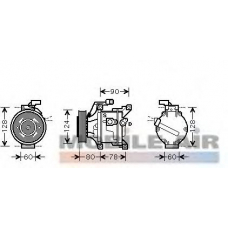5300K447 VAN WEZEL Компрессор, кондиционер