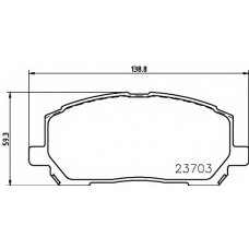 8DB 355 011-161 HELLA Комплект тормозных колодок, дисковый тормоз