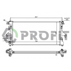 PR 0540N3 PROFIT Радиатор, охлаждение двигателя