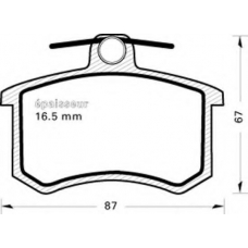 170 MGA Комплект тормозных колодок, дисковый тормоз