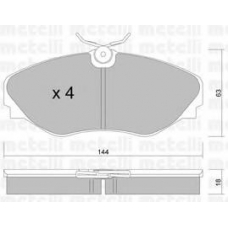 22-0338-0 METELLI Комплект тормозных колодок, дисковый тормоз