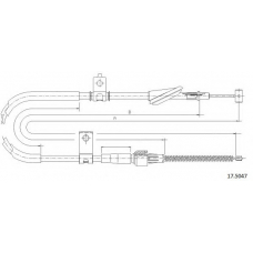 17.5047 CABOR Трос, стояночная тормозная система