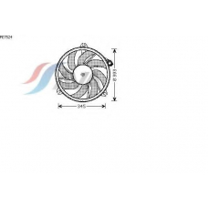 PE7524 AVA Вентилятор, охлаждение двигателя