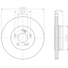 8DD 355 122-262 HELLA PAGID Тормозной диск