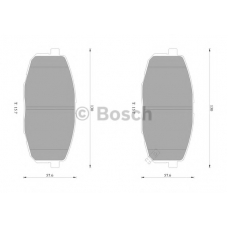 0 986 AB1 026 BOSCH Комплект тормозных колодок, дисковый тормоз