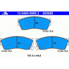 13.0460-5985.2 ATE Комплект тормозных колодок, дисковый тормоз