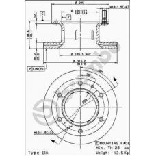 09.3111.20 BREMBO Тормозной диск