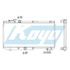 PA010437 KOYO P-tank corrugate-fin ass'y