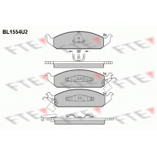 BL1554U2 FTE Комплект тормозных колодок, дисковый тормоз