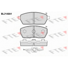 BL2148A1 FTE Комплект тормозных колодок, дисковый тормоз