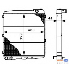 8MK 376 715-031 HELLA Радиатор, охлаждение двигателя