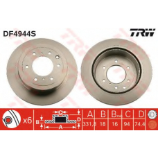 DF4944S TRW Тормозной диск