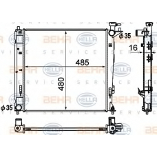 8MK 376 790-461 HELLA Радиатор, охлаждение двигателя