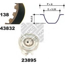 23832 MAPCO Комплект ремня грм