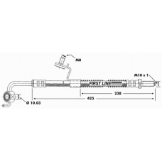 FBH6147 FIRST LINE Тормозной шланг