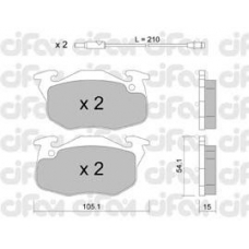 822-037-3 CIFAM Комплект тормозных колодок, дисковый тормоз