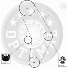 SK-1412 OPTIMAL Комплект ремня грм