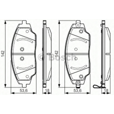 0 986 TB3 229 BOSCH Комплект тормозных колодок, дисковый тормоз