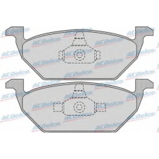 AC058730D AC Delco Комплект тормозных колодок, дисковый тормоз