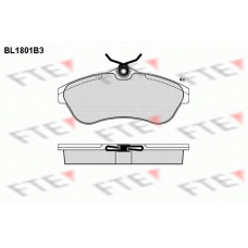 BL1801B3 FTE Комплект тормозных колодок, дисковый тормоз