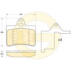 6120308 GIRLING Комплект тормозных колодок, дисковый тормоз