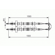 1 987 477 527 BOSCH Трос, стояночная тормозная система