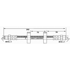 FBH6417 FIRST LINE Тормозной шланг
